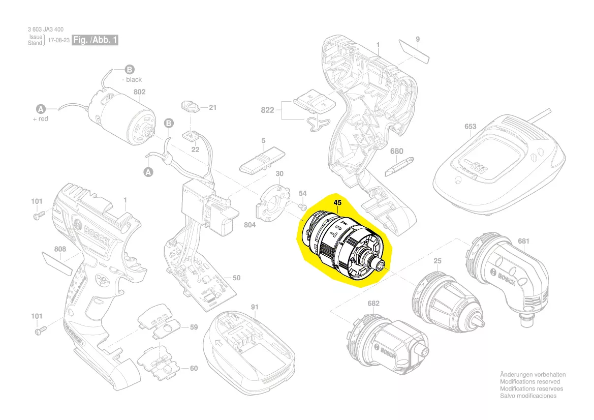 Boîte d\'engrenage réf. 1 600 A00 HN8 Bosch